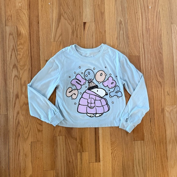 Girls’ Peanuts Snoopy Long Sleeve Graphic Tee, Size 8 - Picture 4 of 7